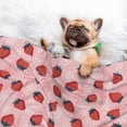 thumbnail image 3 of Sigee Strawberries for Pet Blanket for Dog Cat Puppy Blanket Cat Blankets for Small and Medium Pets-Medium, 3 of 8