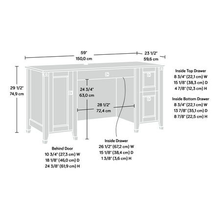 Sauder - Carson Forge Collection Computer Desk - Coffee Oak