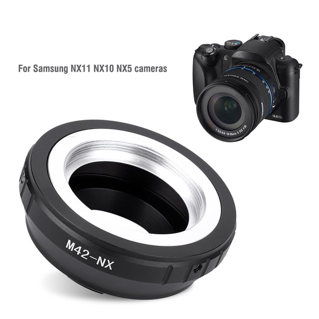 Adaptador De Lente M42 NX aleación De Aluminio De Alta Precisión Ajuste De Apertura De Enfoque Manual Para Cámaras NX11 NX10 NX5 Negro 6.8x6.8x2.5cm 81g