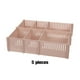thumbnail image 4 of Injueey Separadores de cajones de amplia aplicación, combinación libre de cajones para cocina, dormitorio, baño y oficina Almacenamiento y organización del hogar rosa elegante 5 piezas/juego, 4 of 6