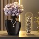 thumbnail image 5 of Jarrón de plástico con aspecto vidriado para decoración del salón – Jarrón de flores de plástico blanco o negro para arreglos florales secos o frescos, decoración de estanterías y muebles de televisor, 5 of 6