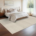 thumbnail image 3 of 5x7 Area Rug for Bedroom Modern Solid Striped Throw Floor Cover Contemporary Beige Premium Carpets Machine Washable Non-Slip Low Pile Area Rugs for Living Room Office Nursery Room, 3 of 16