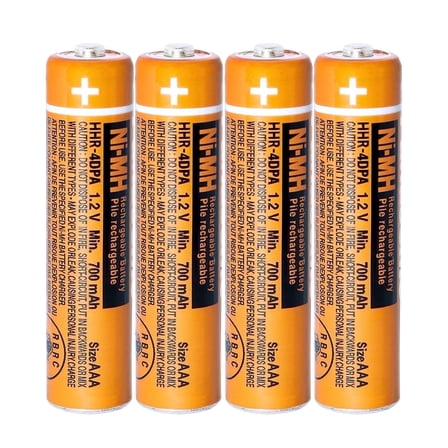 4 Pack HHR-4DPA NI-MH Rechargeable AAA Battery for Panasonic 1.2V 700mAh AAA Rechargeable Batteries for Cordless Phones