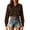 Brown 02, variant on T Shirts for Women Solid Collared Button Down Long Sleeve Shirt, Puff Cuff Casual Blouse, Western Style Full Button Top Plus Size Tops for Women