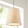thumbnail image 5 of JONATHAN Y Arden 18" 1-Light Farmhouse Bohemian Iron LED Pendant, Oil Rubbed Bronze/Beige, 5 of 10