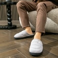 thumbnail image 6 of Pmoiste House Slipper for Men Comfort Memory Foam Non Slip Soft Suede Warm Winter Slip On Slipper, 6 of 7