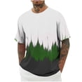 thumbnail image 1 of Camisas de Manga Larga para Hombres Imprimir Casual Cuello Redondo Blusa de Manga Corta, Camisas de Lino para Hombres, 1 of 4