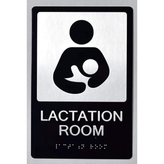Lactation Room Sign -(Aluminium,Black,Size 6x9)-The Sensation line (ref-2201)