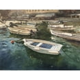 thumbnail image 2 of Strube, Ling 32x26 White Modern Wood Framed Museum Art Print Titled - Boat in Portofino II, 2 of 4