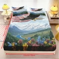 thumbnail image 3 of Diceymbol 3Pcs Independence Day Fitted Sheet Set Patriotic Bedding with Full/Queen Elastic Fit, Durable Microfiber, Easy-Care Holiday Decor, 3 of 8