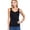 118-Black, variant on Women's Cami Tank Top Stylish V- Neck Trimmed Lace Rib Knit (Large, Pecan)