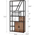 thumbnail image 4 of Kojooin Wine Bar Cabinet with LED Lights and Storage, Liquor Cabinet with Power Outlets and Wine Rack, 4 of 9