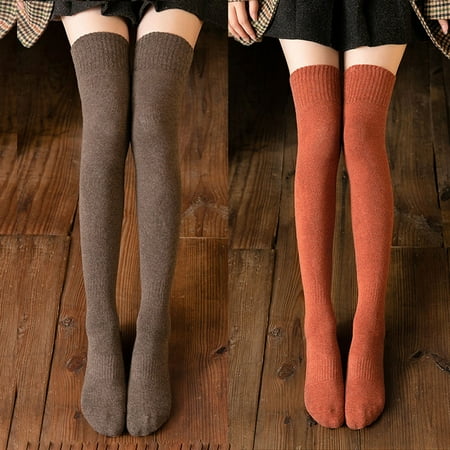 

OPOLSKI 1 Pair Winter Stocking Extra Thick Keep Warmth Casual Velvet Warm Thermal Socks for Home