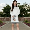 thumbnail image 2 of Women's Sweater Dress with Cozy Fit and Stylish Design - Medium, White, 2 of 7