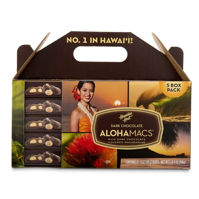Hawaiian Host Dark Chocolate AlohaMacs 5 pk.