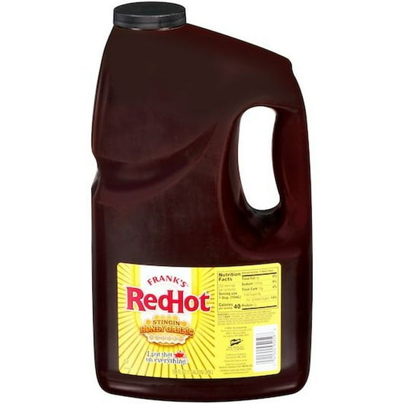 Franks RedHot Stingin Honey Garlic Hot Sauce, 1 Gallon -- 2 per Case.