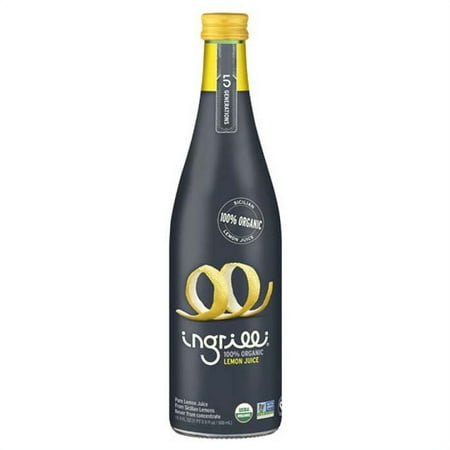 Ingrilli 404672 16.9 fl oz 100 Percent Organic Lemon Juice - Pack of 12