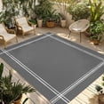 thumbnail image 2 of Outdoor Rug 3x5 ft Solid Color Outdoor Large Area Rug Non Slip Rubber Dark Grey Front Door Mat RV Rug Camping Carpet Patio Outdoor Rugs for Backyard Balcony Deck Porch Indoor, 2 of 9