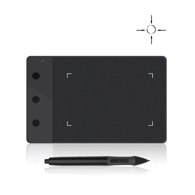 HUION H420 OSU Tableta gráfica de dibujo, tableta de firma con lápiz digital y 3 teclas Express, color negro