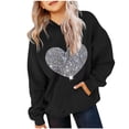 thumbnail image 2 of Cowsor Sweat à Capuche pour Enfants / Manches Longues Imprimé Col Rond / Tissu Extensible Doux / Tenue Décontractée Chaude pour École Quotidienne / Garçons Filles 2-14 Ans, 2 of 5