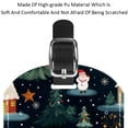 thumbnail image 4 of Square 2Pack PU Leather Merry Chrismas Cruise Luggage Tag with Privacy Cover and Name ID Tag for Travel Handbags Backpacks Luggage Tags, 4 of 6