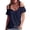 Navy womens swimsuits 05, variant on Womens T Shirts Cold‑Shoulder Ruffled Top, Spaghetti Strap Shirred Flutter Sleeve Boho Blouse, Loose‑Fit Vintage Summer Shirt Going Out Tops