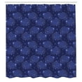 thumbnail image 3 of Ambesonne Blue Sky Shower Curtain, Stripes Zentangle Clouds, 69"Wx84"L, Indigo Pale Ceil Blue, 3 of 5