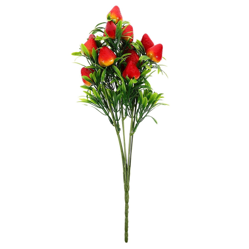 Artificial Strawberry Plants Artificial Strawberry Stem Decors Fake