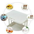 thumbnail image 4 of Alexent Chariot de Rangement en Plastique à 3 Niveaux Organisateur Roulant Blanc, 4 of 15