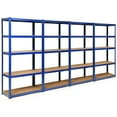 thumbnail image 4 of Gymax 4PCS 72'' Metal 5-Tier Garage Storage Rack Shelf Adjustable Freestanding Blue, 4 of 9