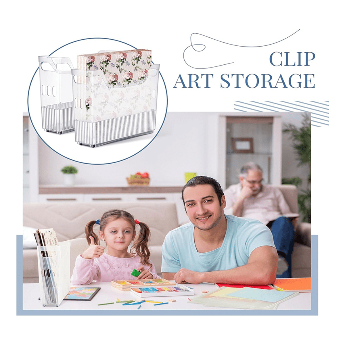 30.48x30.48 cm Storage Box with Labels and 2Scrapbook Paper Storage Craft Paper Organizer Plastic Storage Bins on Wheels