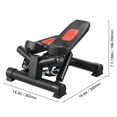 thumbnail image 4 of Stair Stepper, Mini Stepper for Exercise at Home, Hydraulic Fitness Twist Stepper with Resistance Bands, Full Body Workout Cardio Equipment, Stair Climber with LCD Monitor, 330LBS Load Capacity, 4 of 6