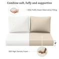 thumbnail image 4 of (2 pack) Snubbull Outdoor 46" x 26" x 5" Loveseat Cushion Set, Water repellent, Fade Resistant, Cushion Set for Couch, Bench, and Swing, Cream, 4 of 7