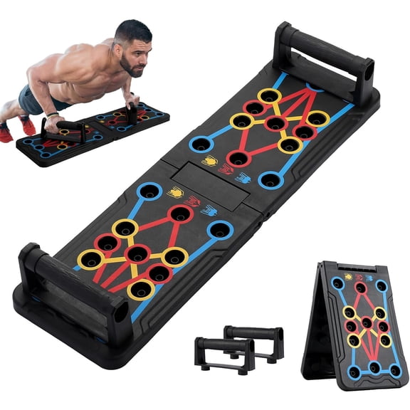 Foldable PushUp Stands Board Fitness,Workout Equipment for  Gym, Men & Women Adjustable Pushup Board for Chest, Abs, Arms & Core ,Portable Push-Up Board for Full  Exercise