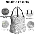 thumbnail image 3 of Doodle Sports Icons Pattern Drawstring Lunch Bag Women - Drawstring Lunch Bag Insulated for Work Office - Stain-Resistant Large Lunchbags for Women with Multi-Pockets, 3 of 6