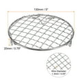 thumbnail image 2 of Unique Bargains Round Cooking Rack, 5-inch Stainless Steel Cross Wire Barbecue Grill Net Racks with Legs, 2 of 5