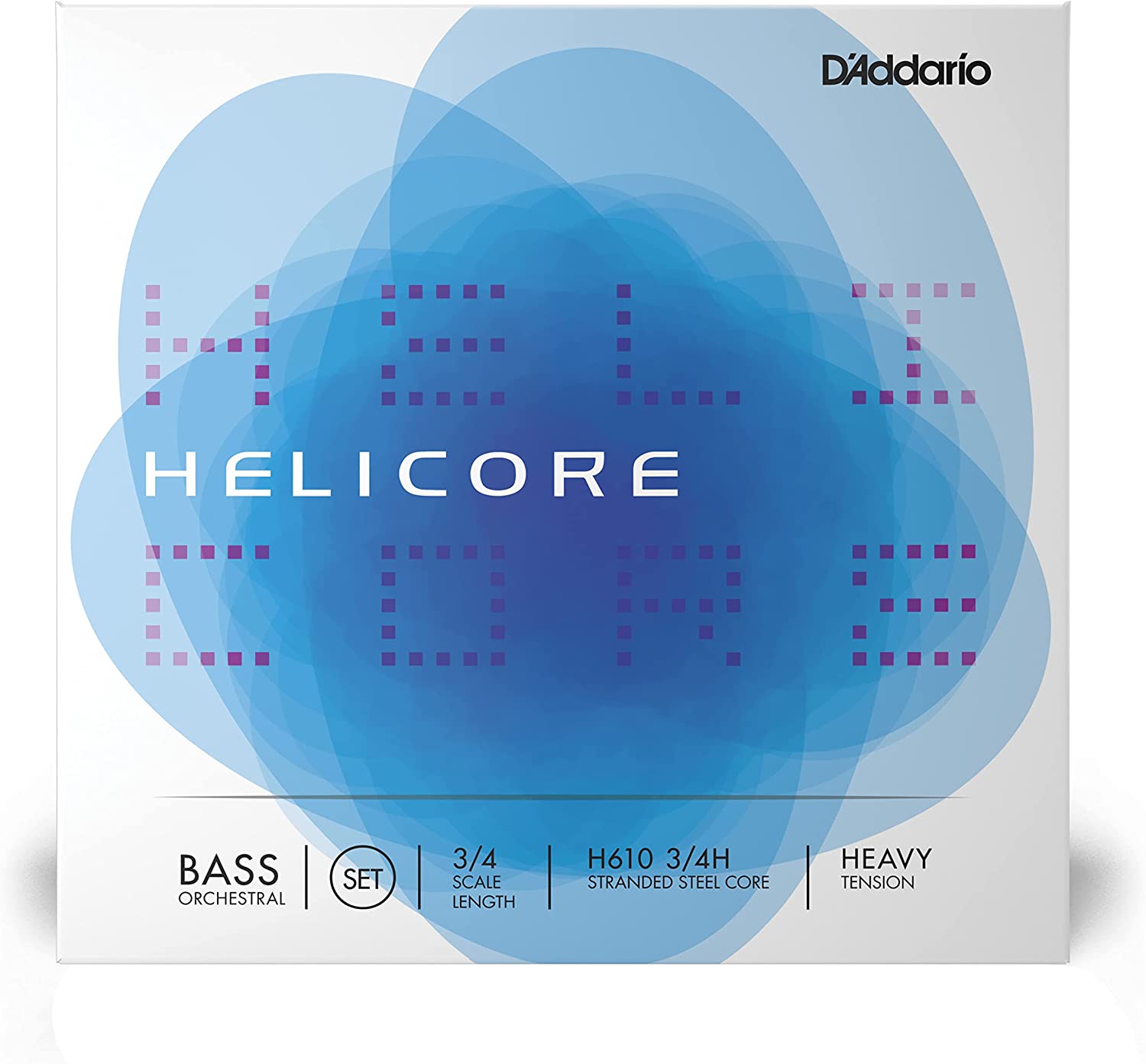 D'Addario Helicore Orchestral Series Double Bass String Set 3/4 Size Heavy