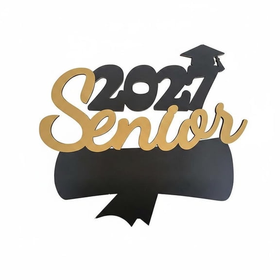 Yunhgft Graduation Sign Photo Prop Centerpiece Wooden Boxwood Craft with Senior Script for Class of 2027 Seniors at Party Tables and Desks