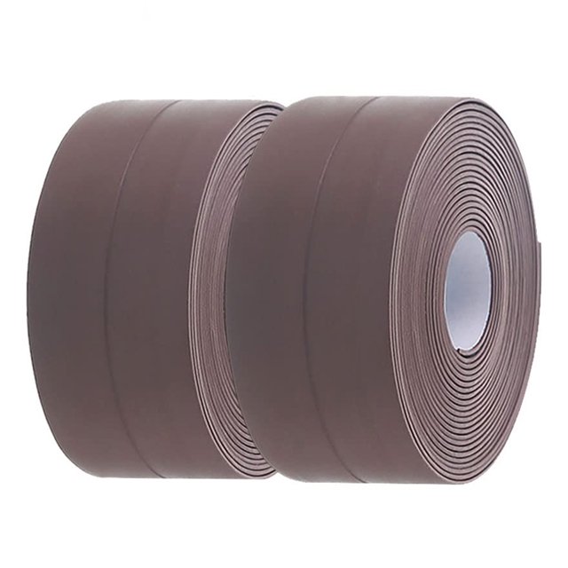 2 paquetes de cinta de calafateo de 3,2 m x 3,8 cm, tira de calafateo autoadhesiva, cinta de sellado para cocina, fregadero, baño, inodoro, protector de borde de pared de suelo de bañera