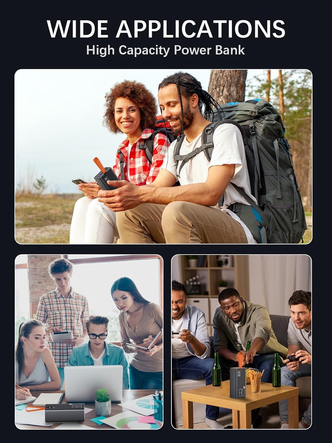 SUMMIT 80000mAh Power Bank Fast Charging, 30W PD & QC 3.0 High Capacity Portable Charger, 5 Output 2 Input USB-C Large Battery Pack with LED Display for Phone Tablet Outdoor Camping Travel Office