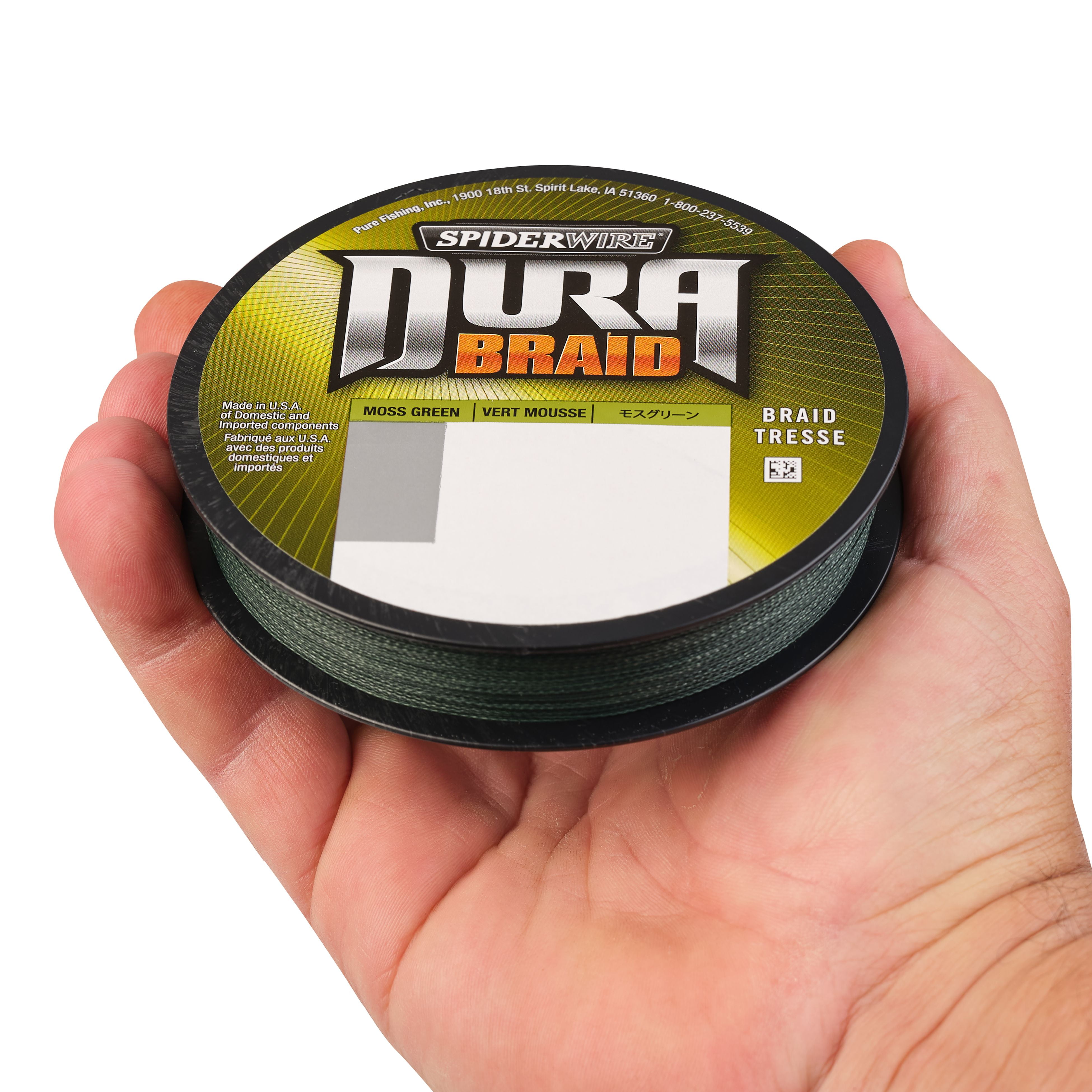 SpiderWire DuraBraid Fishing Line, Moss Green, 40 lb Test Strength, 300 yd