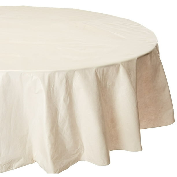 Royal Bath Solid Color Vinyl Tablecloth With Polyester Flannel Backing ...