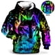 thumbnail image 3 of Nueva sudadera con capucha con estampado 3D de lobo y textura para hombre, de manga larga, informal, holgada, de gran tamaño, para exteriores, Y2k, 3 of 5