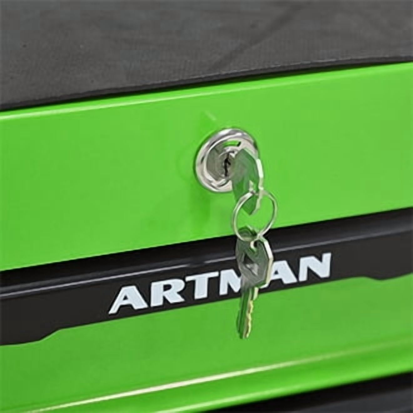 Seizeen Rolling Tool Box, Tool Storage Cabinet with 7 Drawers, Lockable Tool Box Organizer On Wheels Large Capacity for Garage Workshop Warehouse, Green