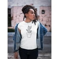 thumbnail image 2 of Cool Cactus, Vintage Sketch T-Shirt Women -Image by Shutterstock, Female Small, 2 of 4