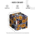 thumbnail image 3 of Goofa Spooky Cats And Halloween Pumpkins Tissue Box Cover PVC Leather Tissue Holder Square Facial Tissue Case Facial Paper Organizer Dispenser for Bathroom, Vanity Countertop, 3 of 8
