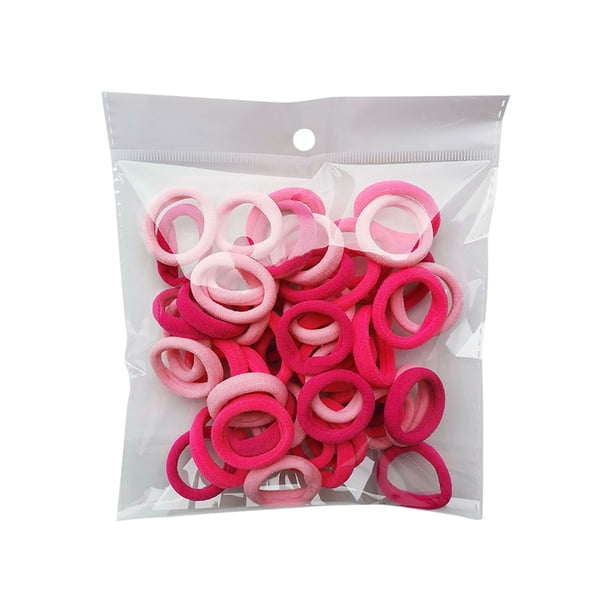 Lazo para el cabello de 3 cm, cuerda pequeña para el cabello, no daña el cabello, funda de cuero, sin costuras, cuerda, lazo para toalla de bebé, 50 gomas elásticas para el cabello