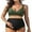 Green/Black, variant on Womens Two Piece Maternity Swimsuit V Neck Bikini Sets Ruched Bathing Suits