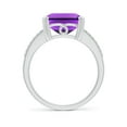 thumbnail image 2 of ANGARA Natural 5.3 Ct. Amethyst with Diamond Classic Ring in 14K White Gold for Women (Ring Size: 8.5), 2 of 9
