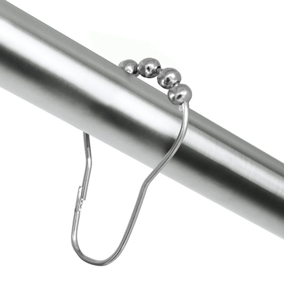 Mainstays Rollerball Shower Curtain Rings, Chrome Set of 12